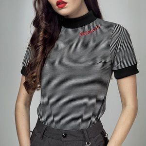 DISTURBIA Stripped Melancholie Ringer Tee